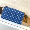 Louis Vuitton SPEEDY blue canvas textured tote bag Louis Vuitton SPEEDY blue canvas textured tote bag