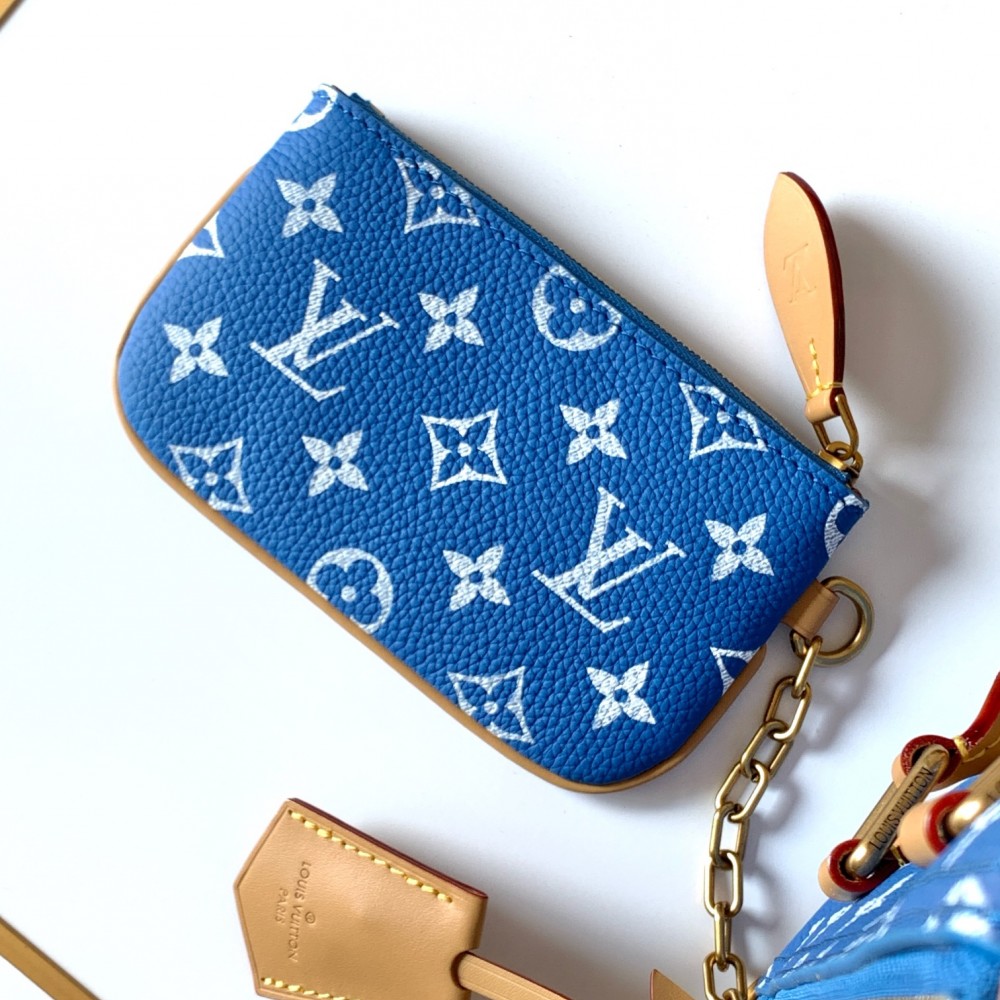 Louis Vuitton SPEEDY blue canvas textured tote bag Louis Vuitton SPEEDY blue canvas textured tote bag
