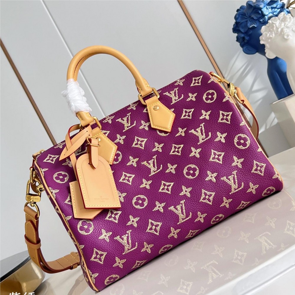 Louis Vuitton SPEEDY P9 25CM canvas textured tote bag M24423