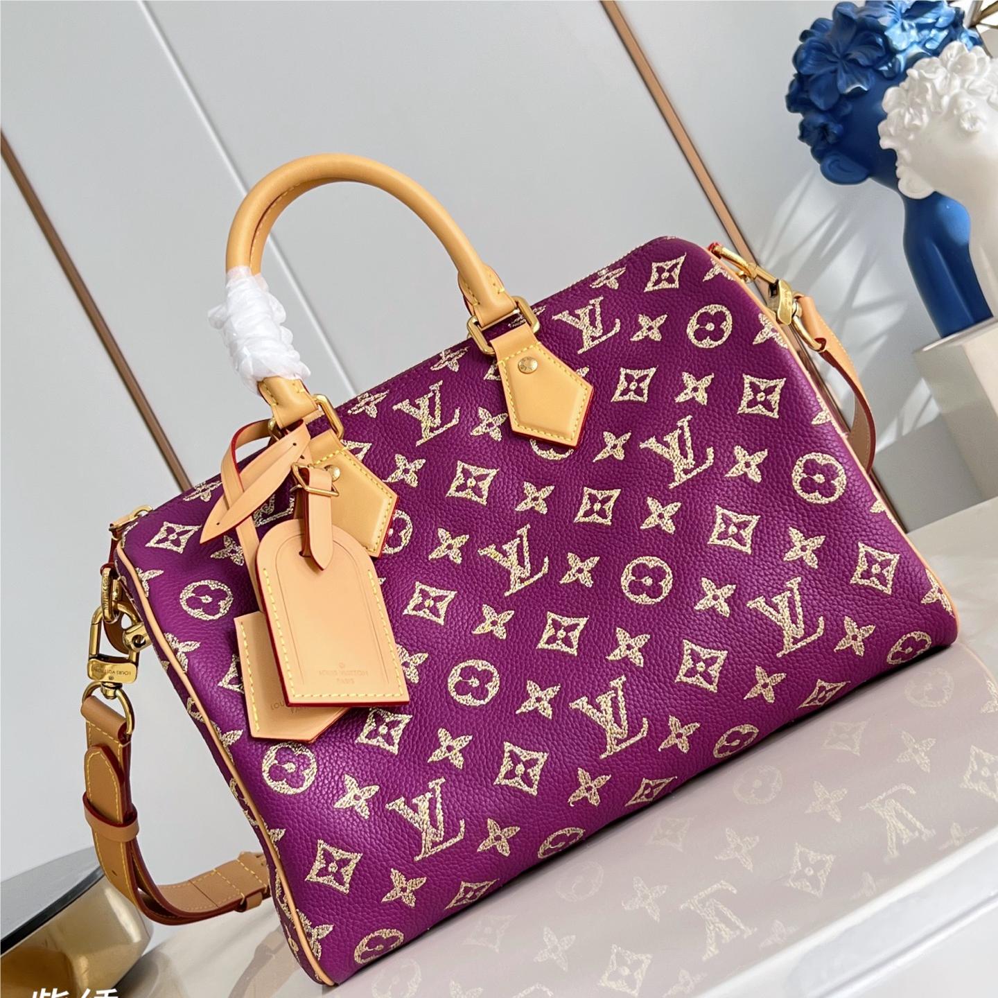 Louis Vuitton SPEEDY P9 25CM canvas textured tote bag M24423