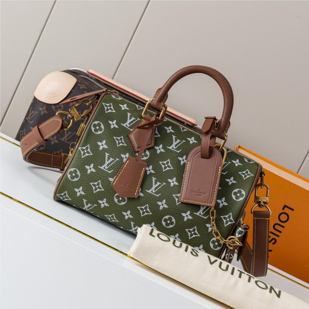 Louis Vuitton SPEEDY P9 25CM canvas textured tote bag M24423
