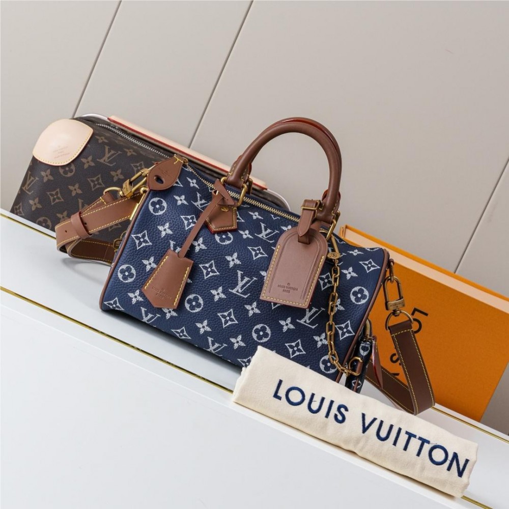 Louis Vuitton SPEEDY P9 25CM canvas textured tote bag M24423
