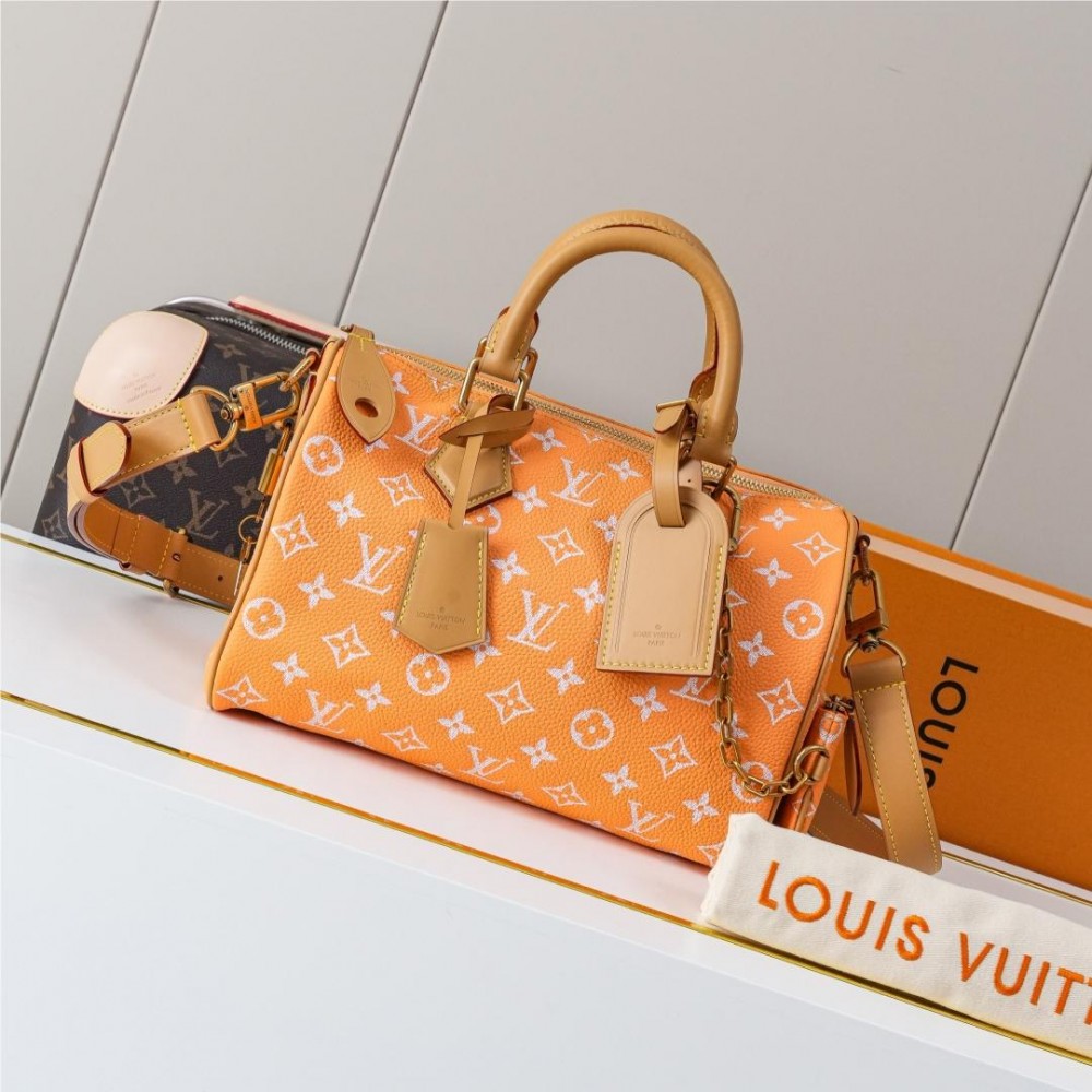 Louis Vuitton SPEEDY P9 25CM canvas textured tote bag M24423