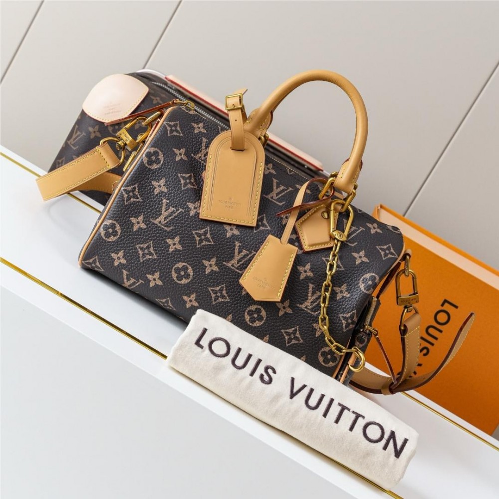 Louis Vuitton SPEEDY P9 25CM canvas textured tote bag M24423