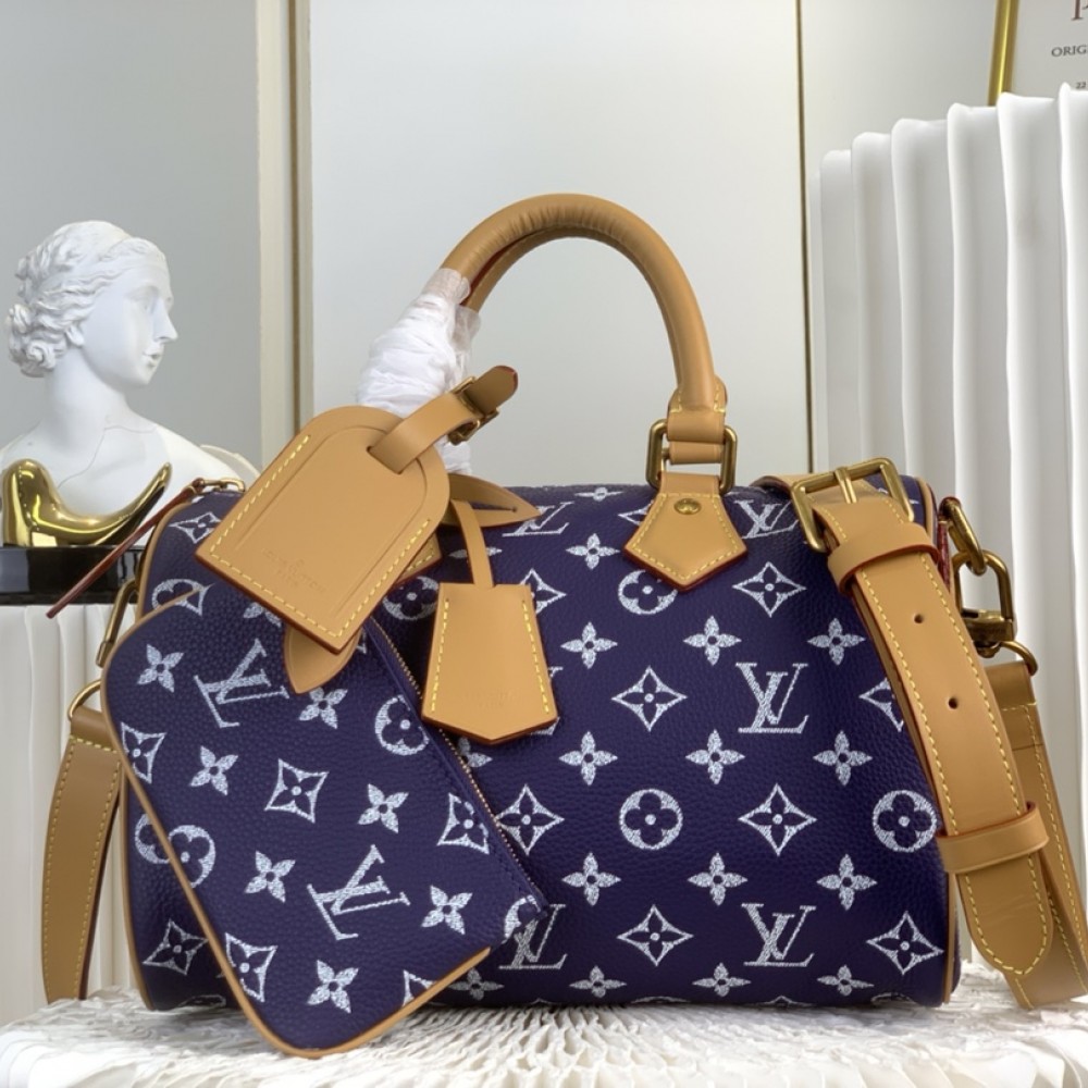 Louis Vuitton SPEEDY P9 25CM canvas textured tote bag M24423