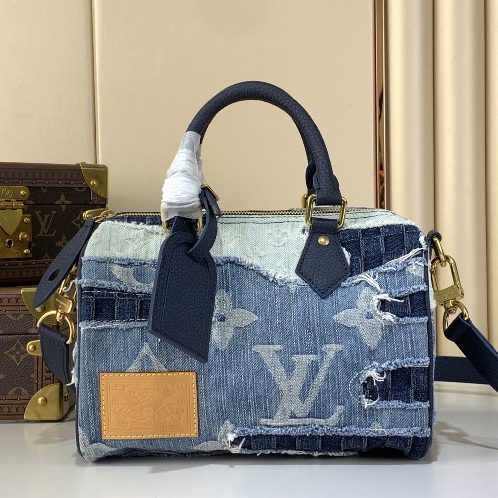 Louis Vuitton SPEEDY P9 25CM canvas textured tote bag M24423