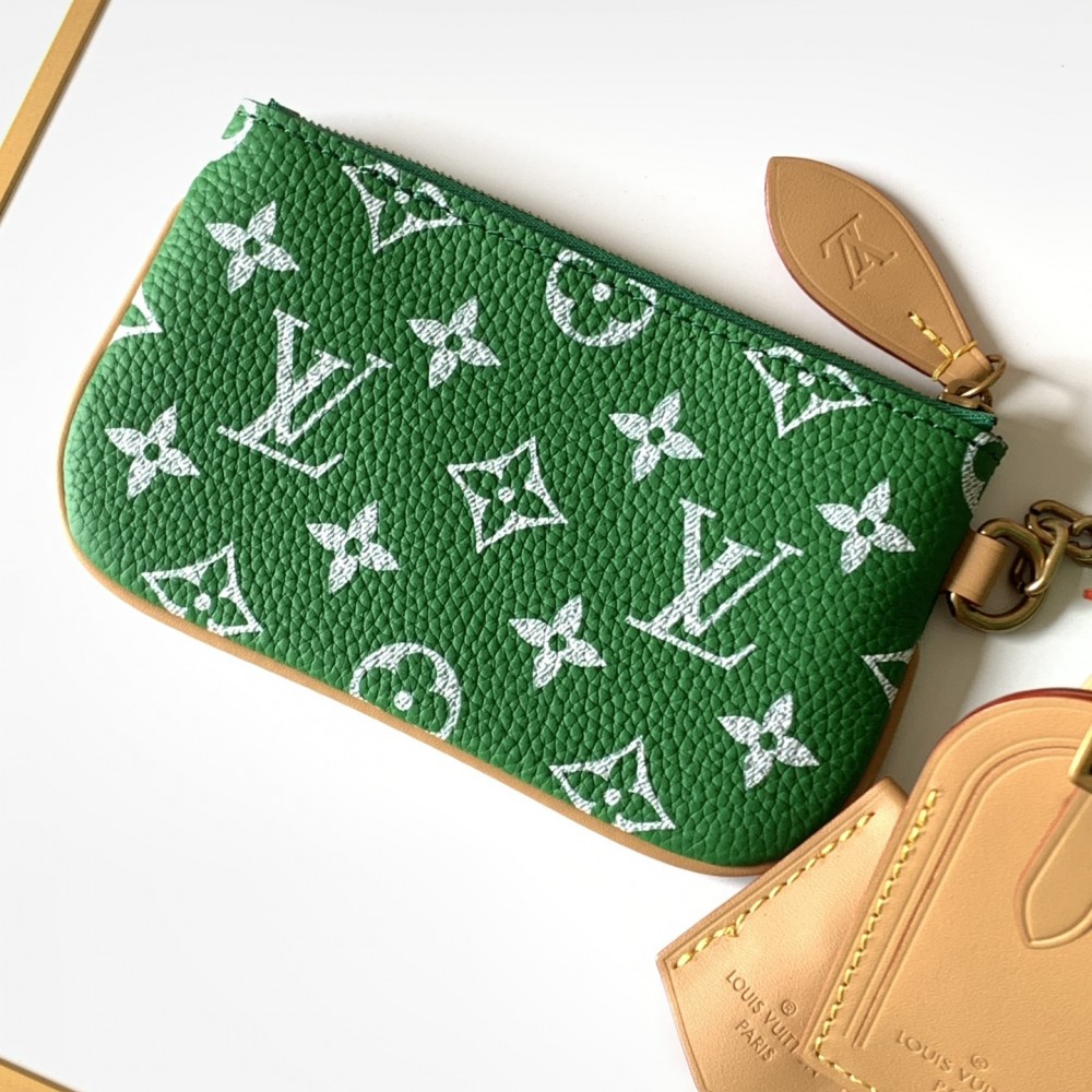 Louis Vuitton SPEEDY green canvas textured tote bag Louis Vuitton SPEEDY green canvas textured tote bag
