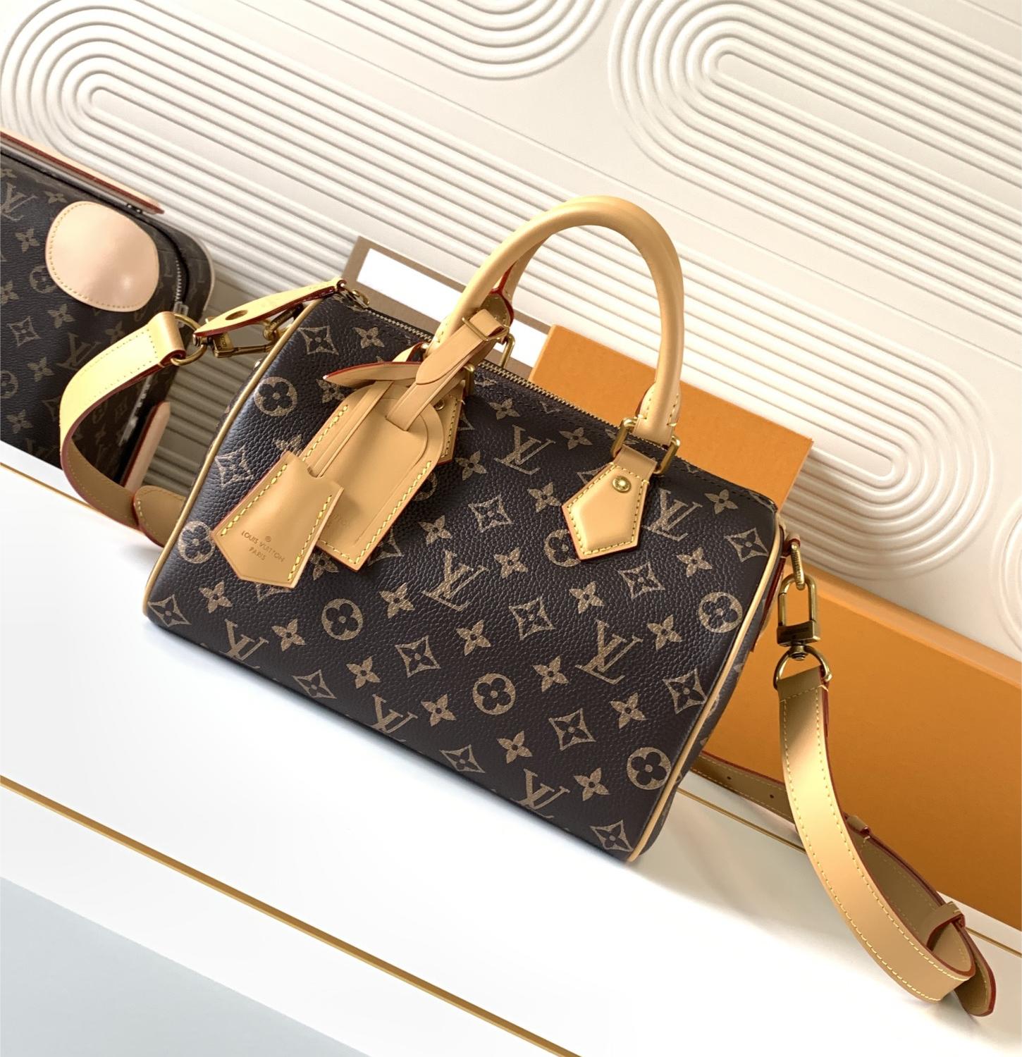Louis Vuitton SPEEDY Original Canvas Textured Tote Louis Vuitton SPEEDY Original Canvas Textured Tote