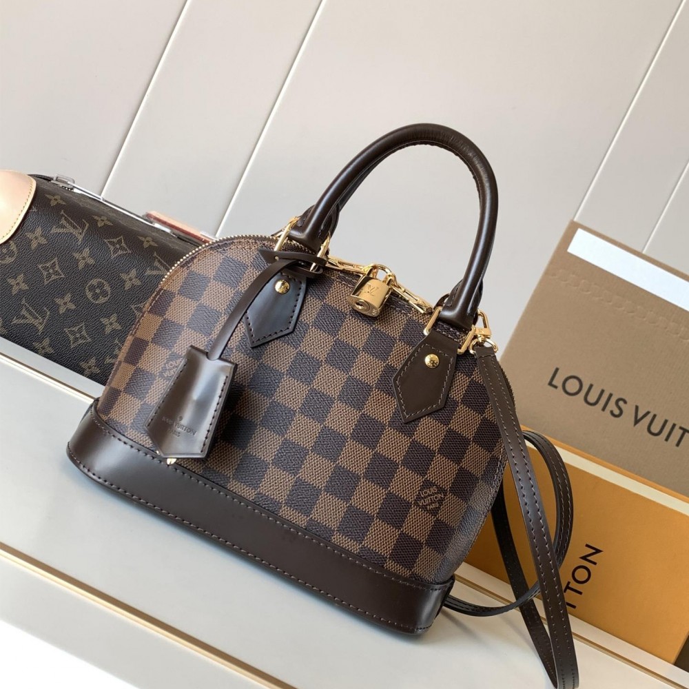 Louis Vuitton SPEEDY series primary color checkerboard texture handbag Louis Vuitton SPEEDY series primary color checkerboard texture handbag