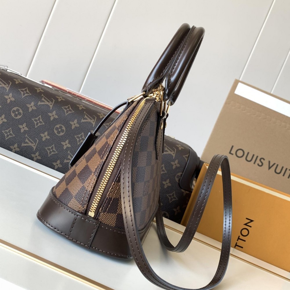 Louis Vuitton SPEEDY series primary color checkerboard texture handbag Louis Vuitton SPEEDY series primary color checkerboard texture handbag