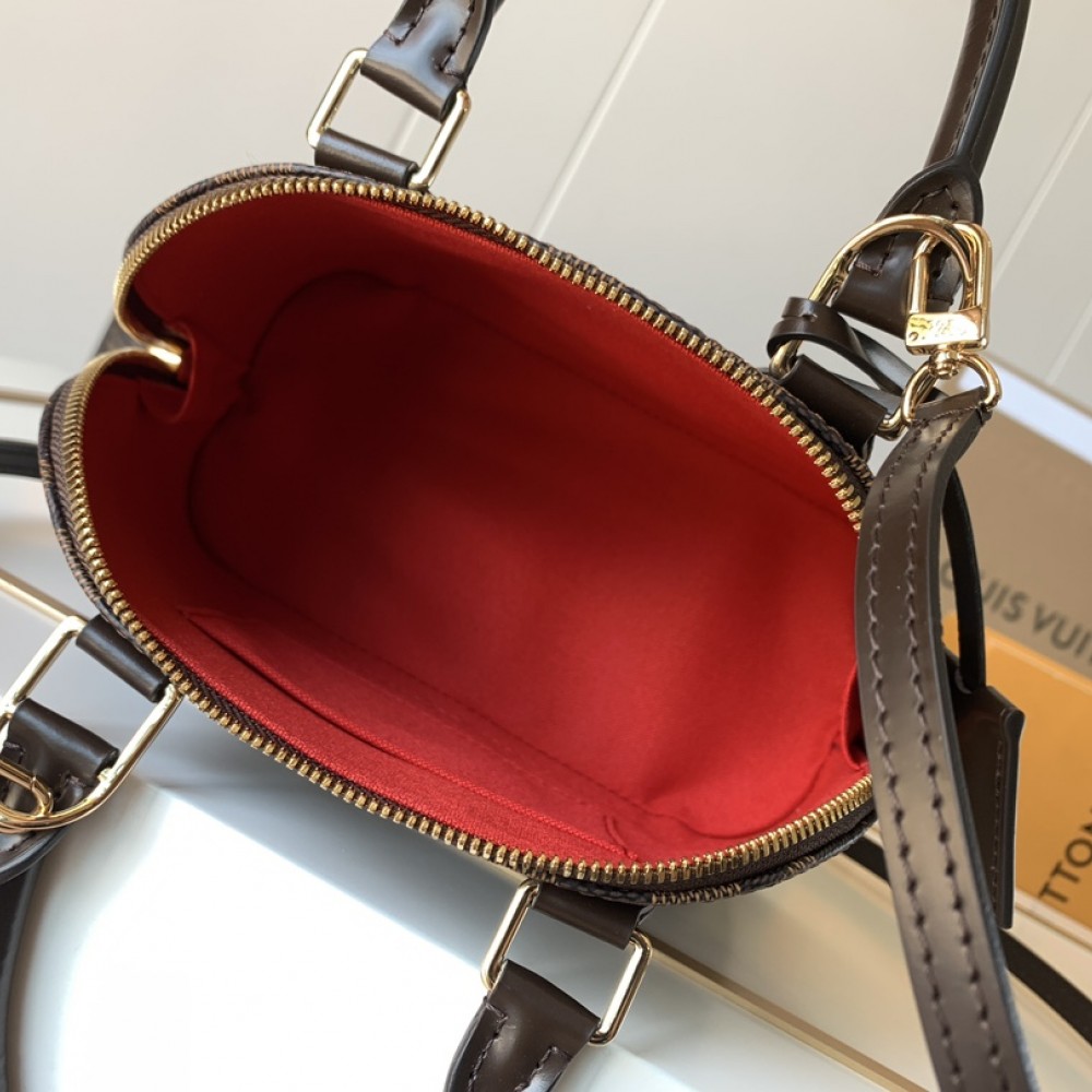 Louis Vuitton SPEEDY series primary color checkerboard texture handbag Louis Vuitton SPEEDY series primary color checkerboard texture handbag