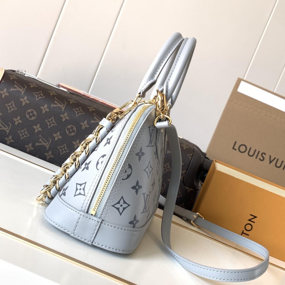 Louis Vuitton Speedy Small Blue Textured Canvas Tote Louis Vuitton Speedy Small Blue Textured Canvas Tote