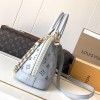 Louis Vuitton Speedy Small Blue Textured Canvas Tote Louis Vuitton Speedy Small Blue Textured Canvas Tote