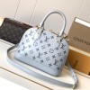 Louis Vuitton Speedy Small Blue Textured Canvas Tote Louis Vuitton Speedy Small Blue Textured Canvas Tote