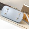 Louis Vuitton Speedy Small Blue Textured Canvas Tote Louis Vuitton Speedy Small Blue Textured Canvas Tote