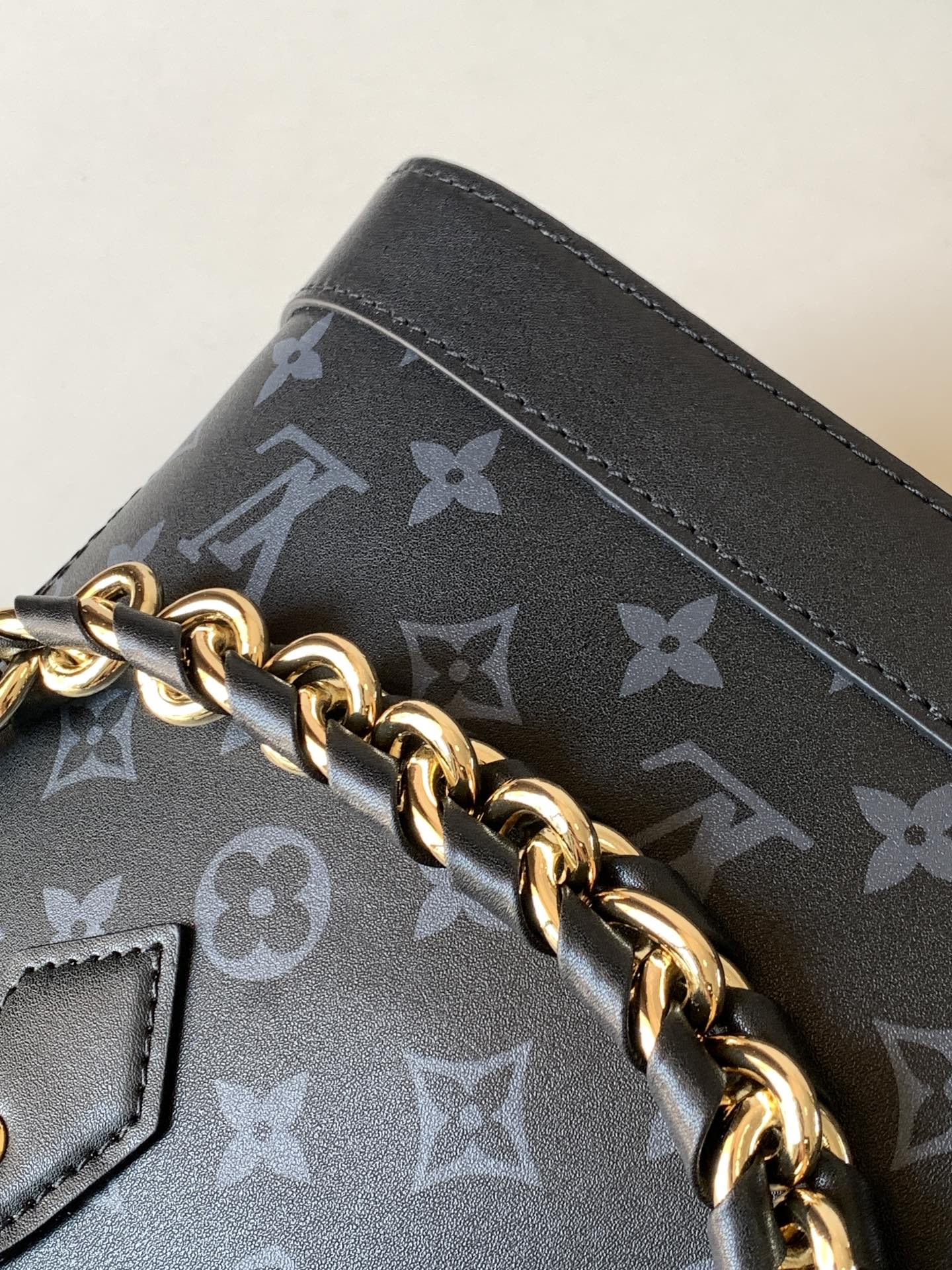 Louis Vuitton Alma Black Textured Canvas Tote Louis Vuitton Alma Black Textured Canvas Tote