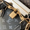 Louis Vuitton Alma Black Textured Canvas Tote Louis Vuitton Alma Black Textured Canvas Tote