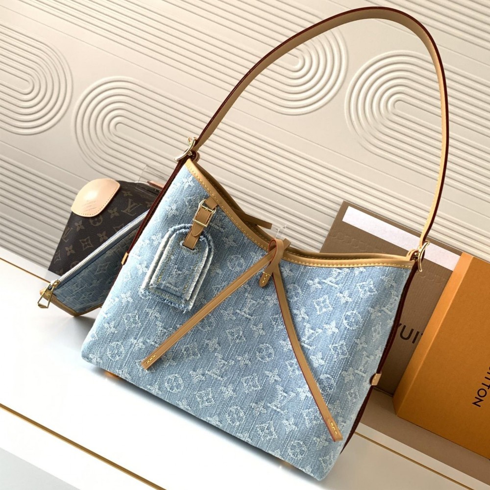 Louis Vuitton OnTheGo blue denim canvas bag Louis Vuitton OnTheGo blue denim canvas bag