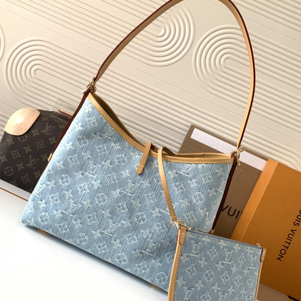 Louis Vuitton OnTheGo blue denim canvas bag Louis Vuitton OnTheGo blue denim canvas bag