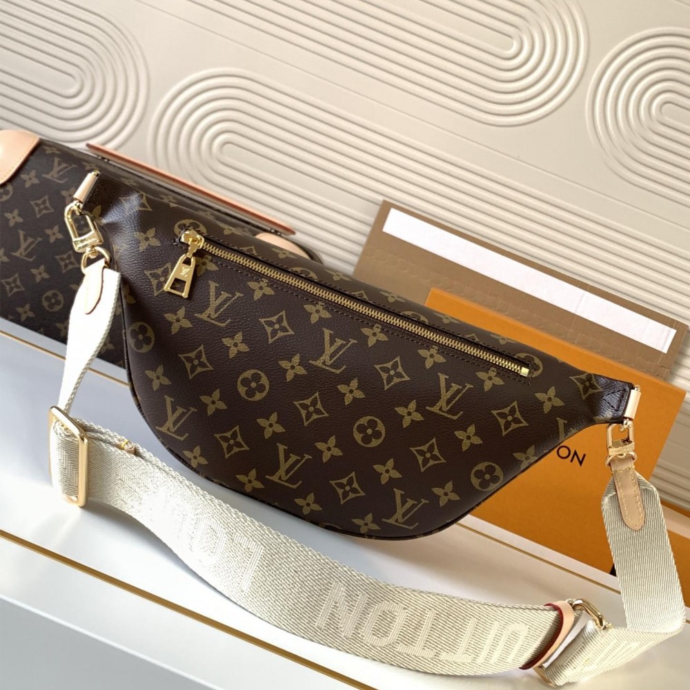 Louis Vuitton MINI BUMBAG Classic Canvas Textured Handbag Louis Vuitton MINI BUMBAG Classic Canvas Textured Handbag