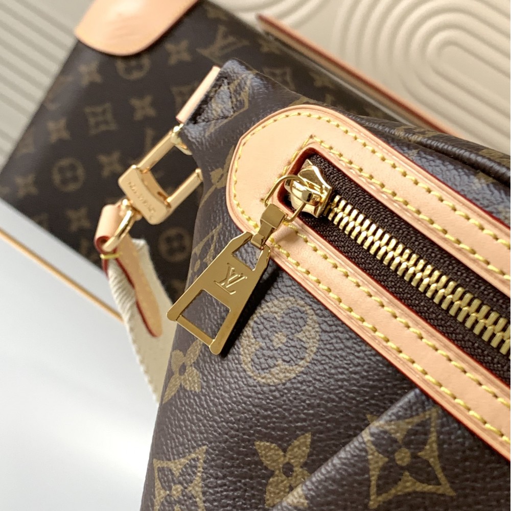 Louis Vuitton MINI BUMBAG Classic Canvas Textured Handbag Louis Vuitton MINI BUMBAG Classic Canvas Textured Handbag