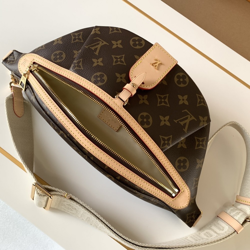 Louis Vuitton MINI BUMBAG Classic Canvas Textured Handbag Louis Vuitton MINI BUMBAG Classic Canvas Textured Handbag