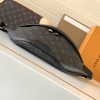 Louis Vuitton MINI BUMBAG Classic Medium Black Canvas Textured Handbag Louis Vuitton MINI BUMBAG Classic Medium Black Canvas Textured Handbag