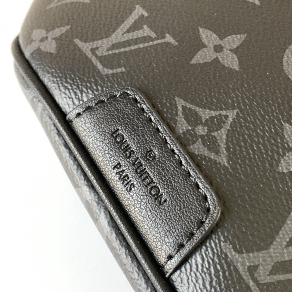 Louis Vuitton MINI BUMBAG Classic Medium Black Canvas Textured Handbag Louis Vuitton MINI BUMBAG Classic Medium Black Canvas Textured Handbag