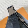 Louis Vuitton MINI BUMBAG Classic Medium Black Canvas Textured Handbag Louis Vuitton MINI BUMBAG Classic Medium Black Canvas Textured Handbag