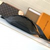 Louis Vuitton MINI BUMBAG Classic Medium Black Canvas Textured Handbag Louis Vuitton MINI BUMBAG Classic Medium Black Canvas Textured Handbag