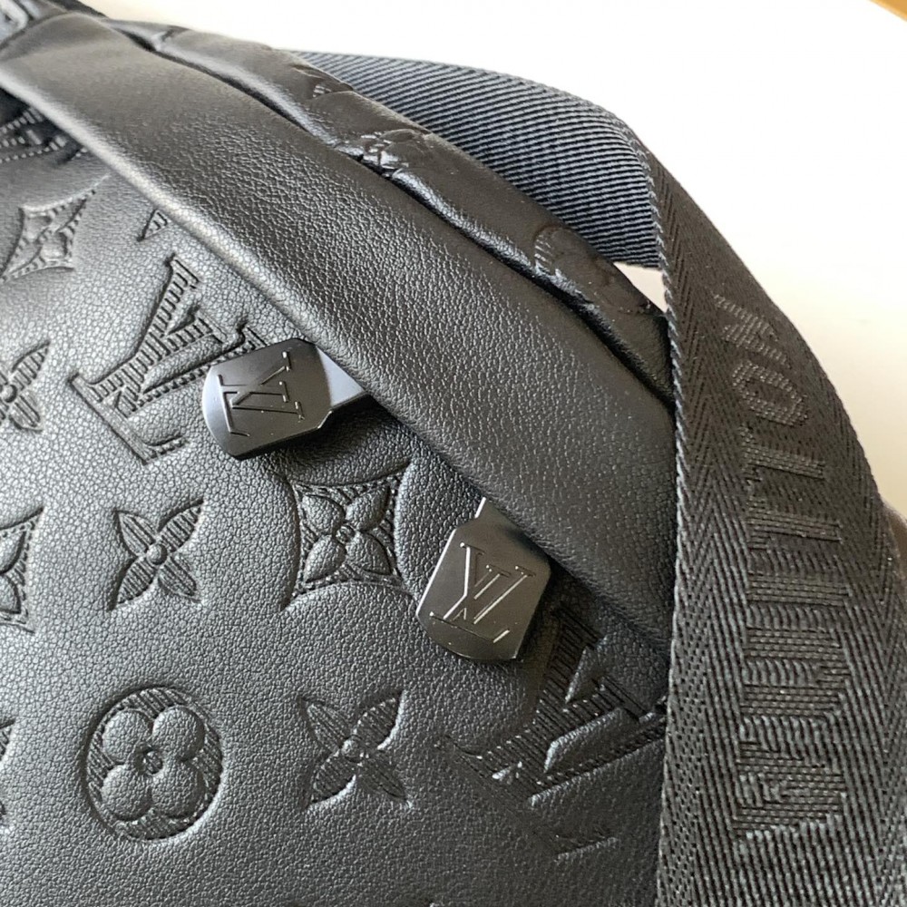 Louis Vuitton MINI BUMBAG Classic Medium Black Canvas Textured Handbag Louis Vuitton MINI BUMBAG Classic Medium Black Canvas Textured Handbag
