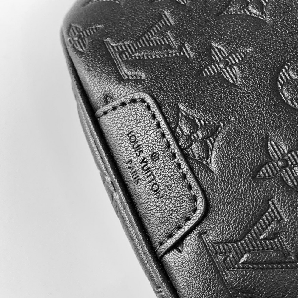 Louis Vuitton MINI BUMBAG Classic Medium Black Canvas Textured Handbag Louis Vuitton MINI BUMBAG Classic Medium Black Canvas Textured Handbag