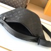 Louis Vuitton MINI BUMBAG Classic Medium Black Canvas Textured Handbag Louis Vuitton MINI BUMBAG Classic Medium Black Canvas Textured Handbag