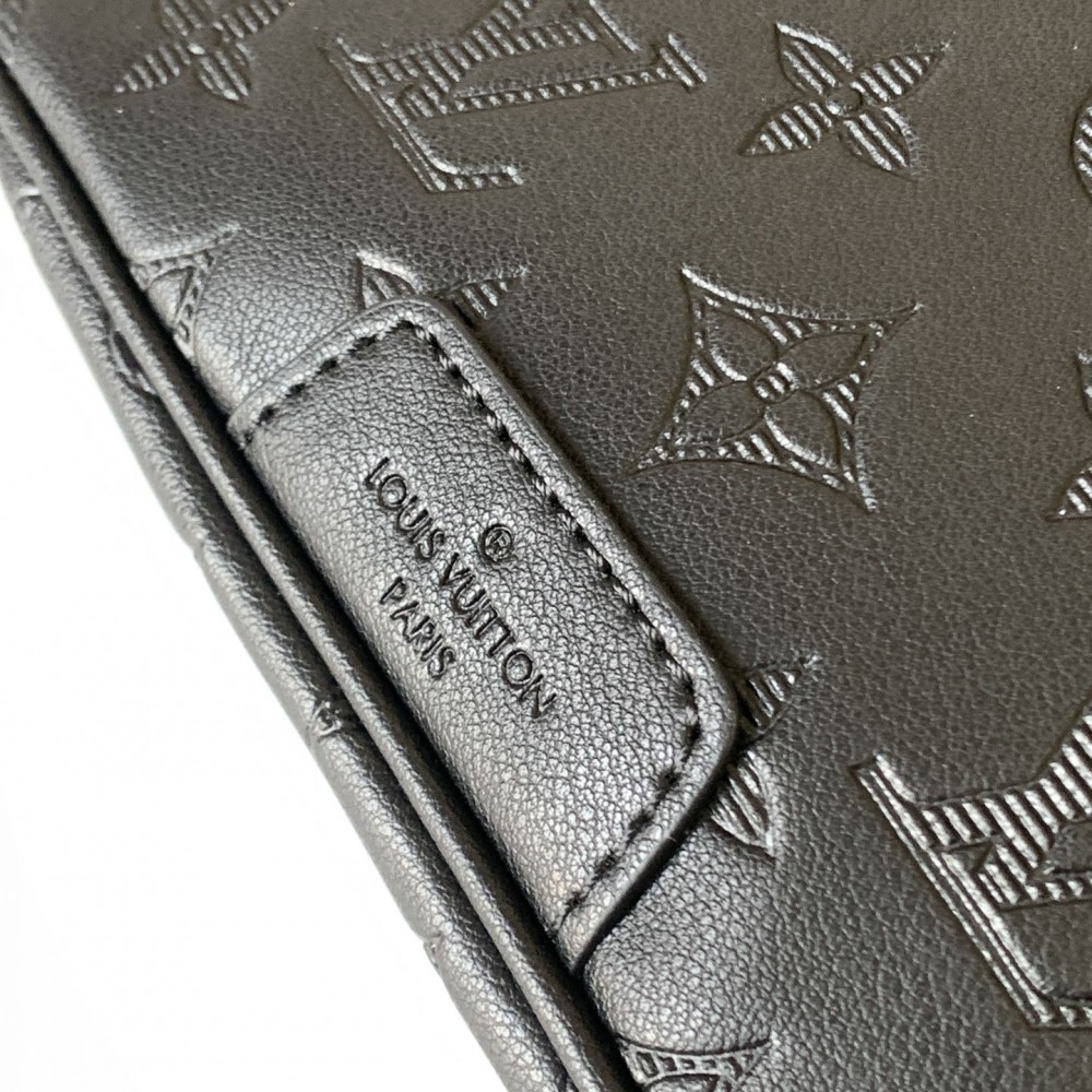 Louis Vuitton MINI BUMBAG Classic Medium Black Canvas Textured Leather Bag Louis Vuitton MINI BUMBAG Classic Medium Black Canvas Textured Leather Bag