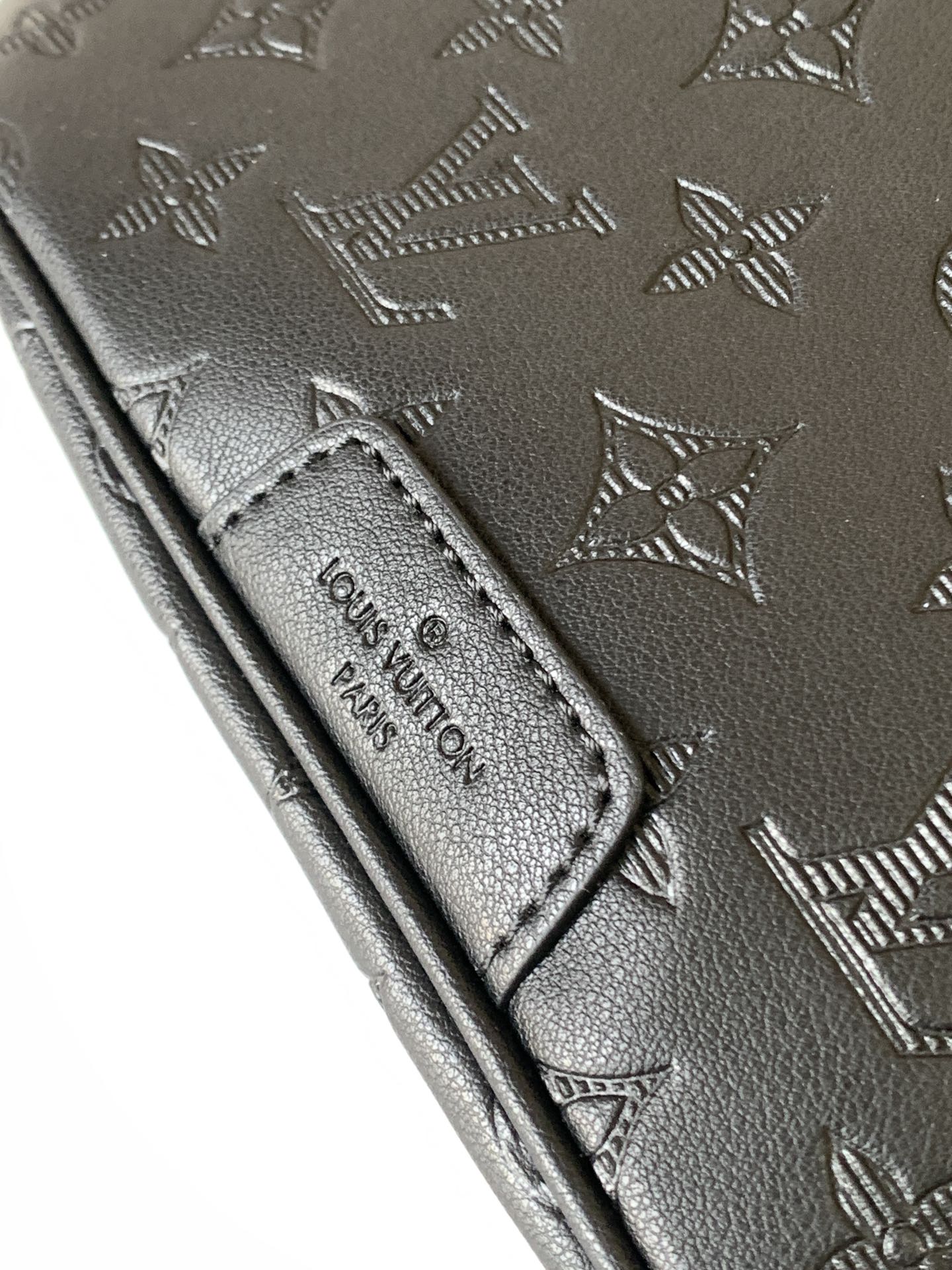 Louis Vuitton MINI BUMBAG Classic Medium Black Canvas Textured Leather Bag Louis Vuitton MINI BUMBAG Classic Medium Black Canvas Textured Leather Bag