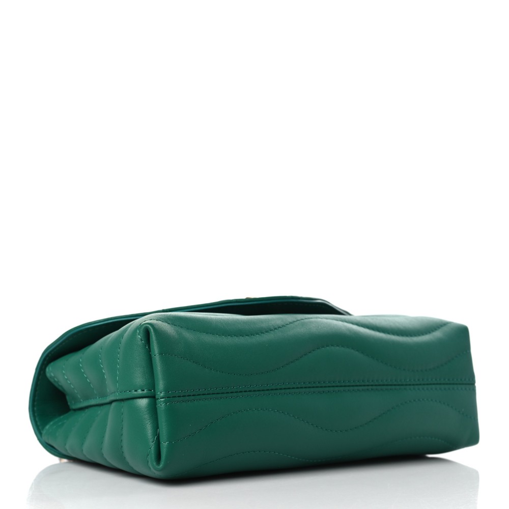 LOUIS VUITTON Calfskin New Wave Chain Bag MM Emerald LOUIS VUITTON Calfskin New Wave Chain Bag MM Emerald