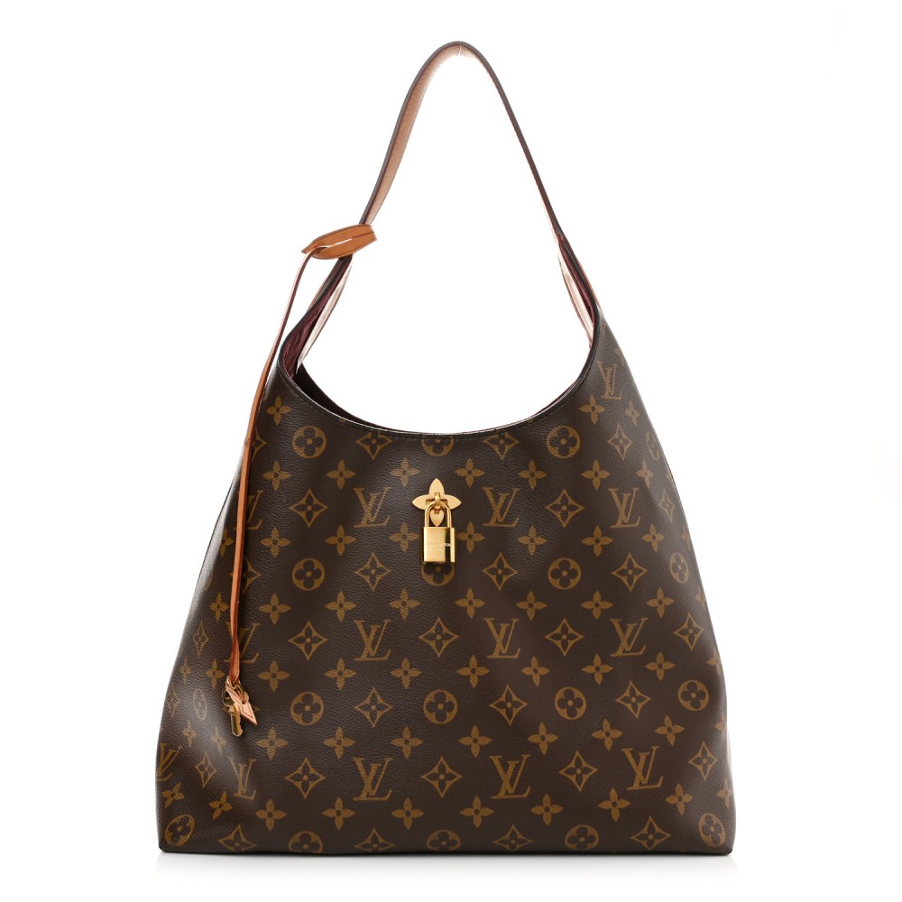 LOUIS VUITTON Monogram Flower Hobo Beige  LOUIS VUITTON Monogram Flower Hobo Beige