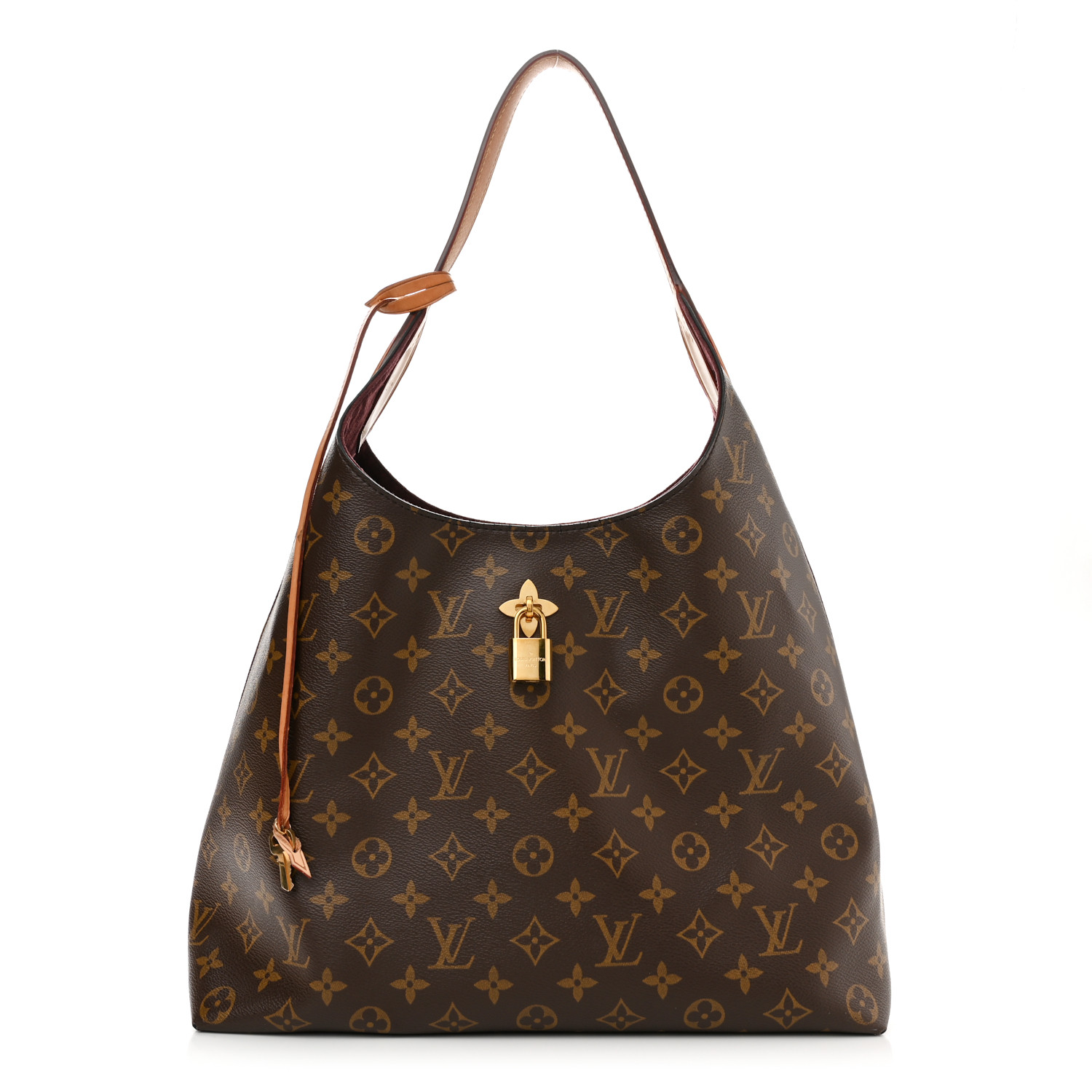 LOUIS VUITTON Monogram Flower Hobo Beige  LOUIS VUITTON Monogram Flower Hobo Beige