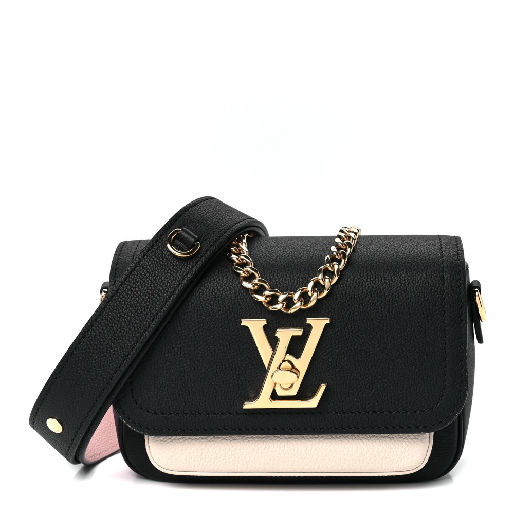 LOUIS VUITTON Grained Calfskin Lockme Tender Black LOUIS VUITTON Grained Calfskin Lockme Tender Black