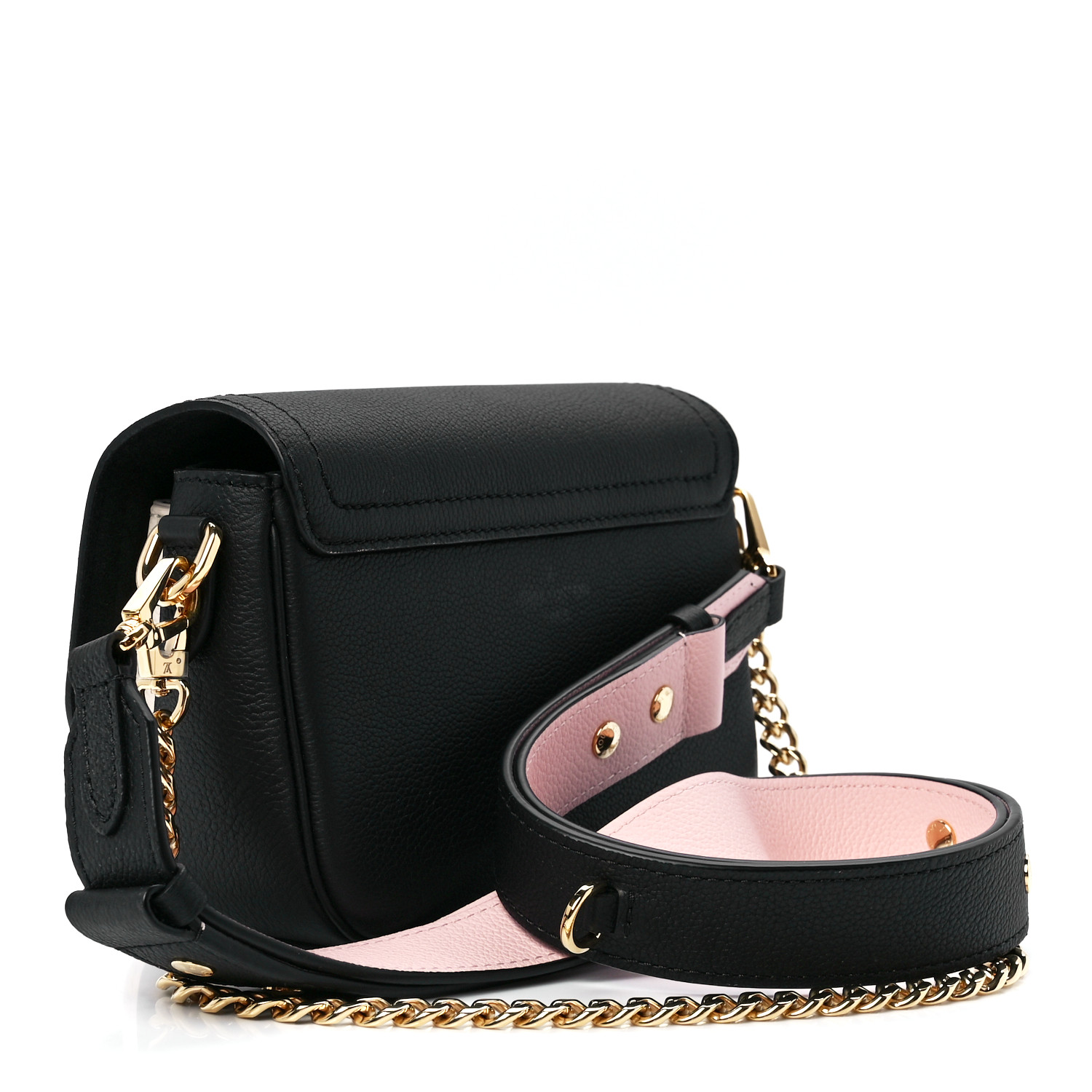 LOUIS VUITTON Grained Calfskin Lockme Tender Black LOUIS VUITTON Grained Calfskin Lockme Tender Black