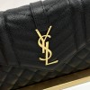 Saint Laurent classic chain stripe caviar leather shoulder bag Saint Laurent classic chain stripe caviar leather shoulder bag