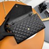Saint Laurent classic chain stripe caviar leather shoulder bag Saint Laurent classic chain stripe caviar leather shoulder bag