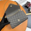 Saint Laurent classic chain stripe dark green leather shoulder bag Saint Laurent classic chain stripe dark green leather shoulder bag