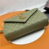 Saint Laurent Classic Chain Stripe Emerald Green Leather Shoulder Bag Saint Laurent Classic Chain Stripe Emerald Green Leather Shoulder Bag
