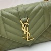 Saint Laurent Classic Chain Stripe Emerald Green Leather Shoulder Bag Saint Laurent Classic Chain Stripe Emerald Green Leather Shoulder Bag