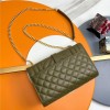 Saint Laurent Classic Chain Stripe Crocodile Green Leather Shoulder Bag Saint Laurent Classic Chain Stripe Crocodile Green Leather Shoulder Bag