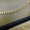 Saint Laurent Classic Chain Stripe Crocodile Green Leather Shoulder Bag Saint Laurent Classic Chain Stripe Crocodile Green Leather Shoulder Bag