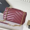 Saint Laurent NIKI series crimson quilted leather exquisite hardware chain bag Saint Laurent NIKI series crimson quilted leather exquisite hardware chain bag