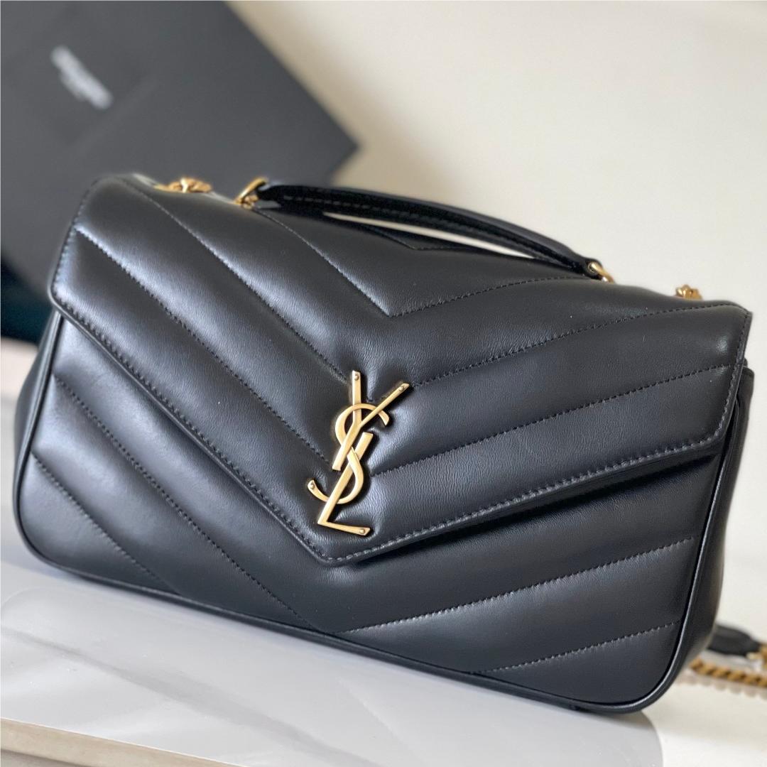 Saint Laurent NIKI series elegant black quilted leather exquisite hardware chain bag Saint Laurent NIKI series elegant black quilted leather exquisite hardware chain bag