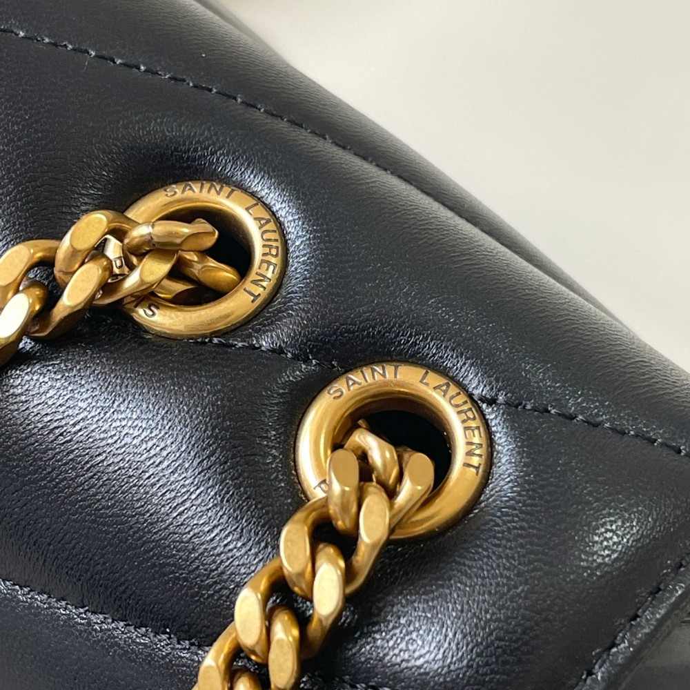Saint Laurent NIKI series elegant black quilted leather exquisite hardware chain bag Saint Laurent NIKI series elegant black quilted leather exquisite hardware chain bag